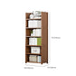Contemporary Closed Back Bookcase Standard Engineered Wood Bookshelf