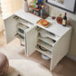 White Simple Stiple Sideboard Armadio ingegnerizzato tavolo a buffet in legno