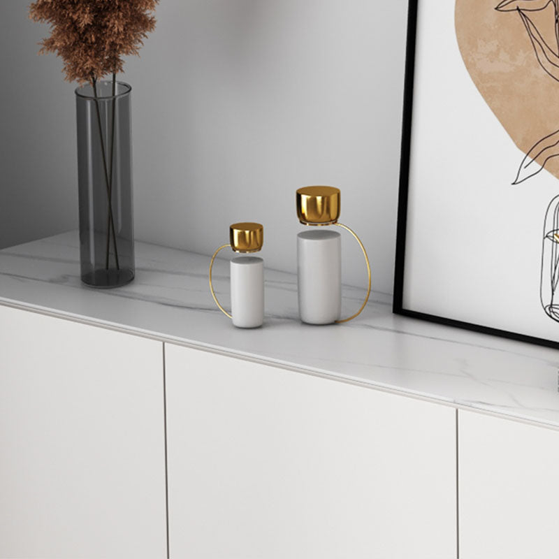 Stello contemporaneo di cabinediettiere bianco 34.6 ".