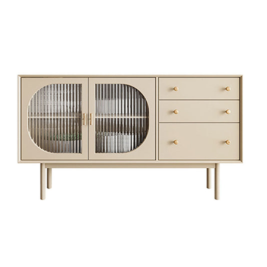 Modernismo Sideboard in legno Tabella 3-Drawer Bianco Bianco per soggiorno