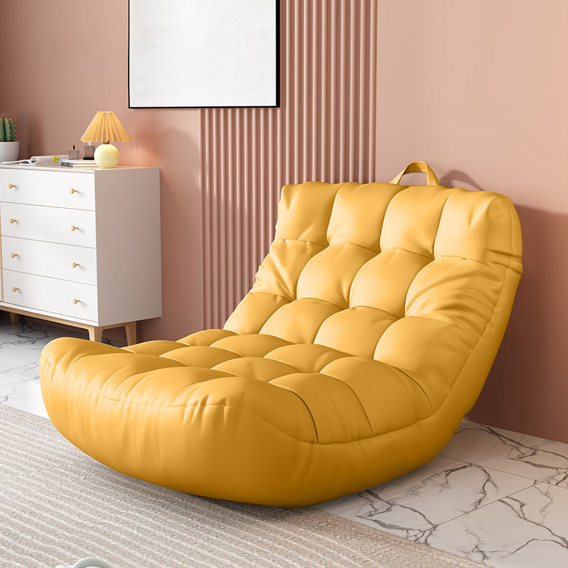Skandinavische getuftete Single -Sofa 29,5 "W Faux Ledersofa mit Fußstütze