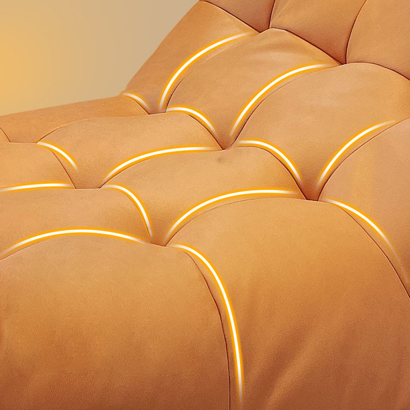 Skandinavische getuftete Single -Sofa 29,5 "W Faux Ledersofa mit Fußstütze