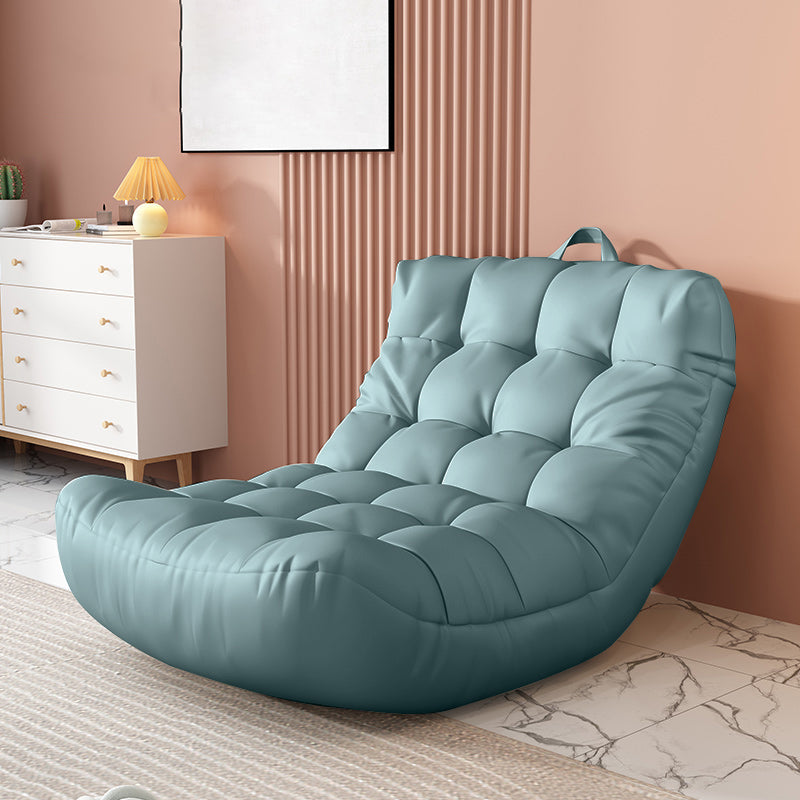 Skandinavische getuftete Single -Sofa 29,5 "W Faux Ledersofa mit Fußstütze