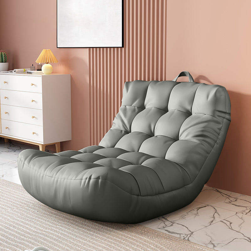 Skandinavische getuftete Single -Sofa 29,5 "W Faux Ledersofa mit Fußstütze