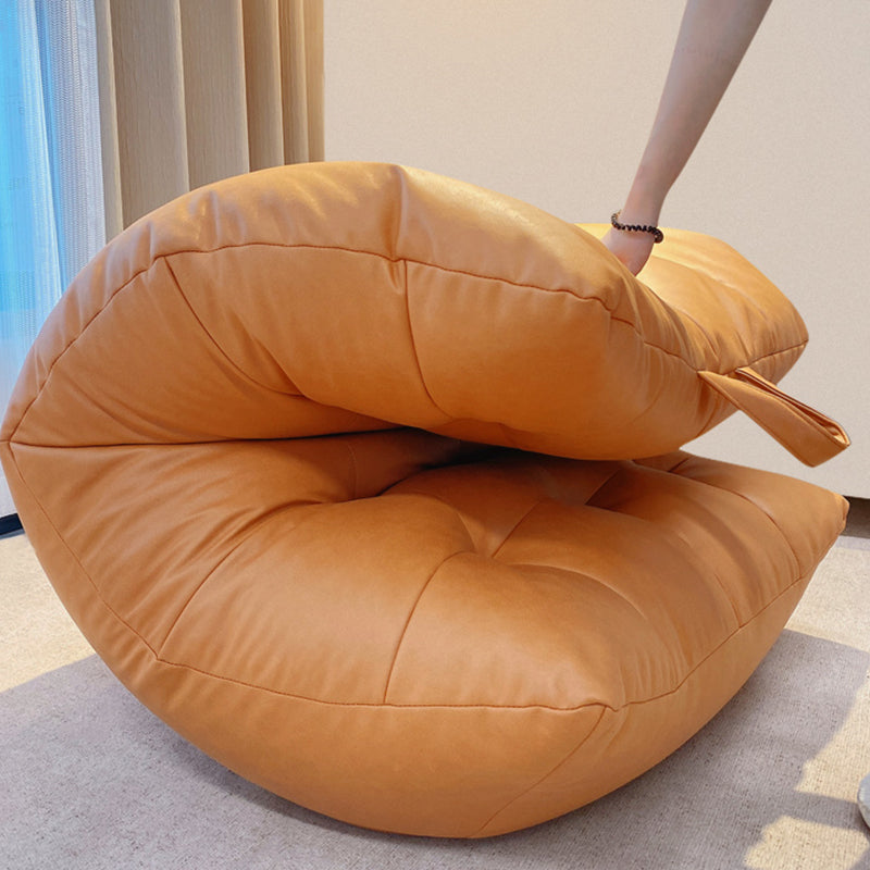 Skandinavische getuftete Single -Sofa 29,5 "W Faux Ledersofa mit Fußstütze