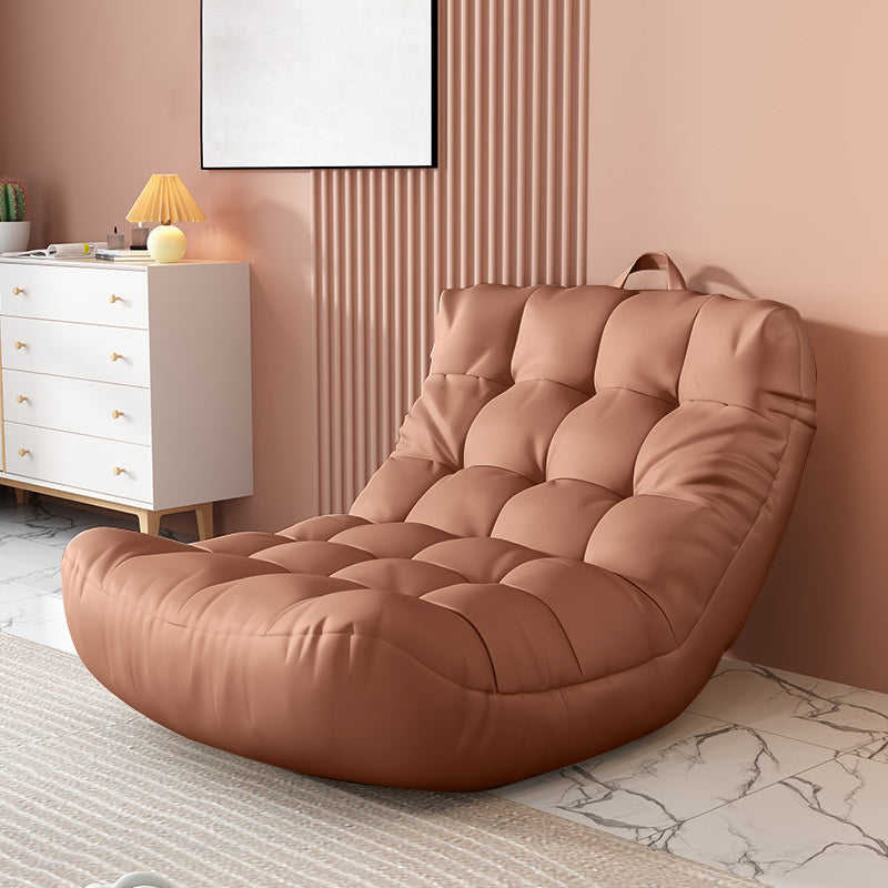 Skandinavische getuftete Single -Sofa 29,5 "W Faux Ledersofa mit Fußstütze