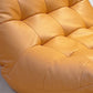 Skandinavische getuftete Single -Sofa 29,5 "W Faux Ledersofa mit Fußstütze