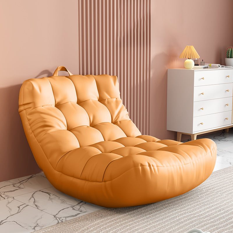 Skandinavische getuftete Single -Sofa 29,5 "W Faux Ledersofa mit Fußstütze