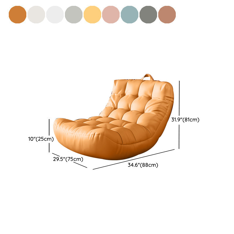 Skandinavische getuftete Single -Sofa 29,5 "W Faux Ledersofa mit Fußstütze