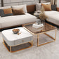 Quadratischer Couchtisch mit Glasplatte, zusammensetzbarer Couchtisch für das Wohnzimmer