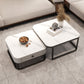 Quadratischer Couchtisch mit Glasplatte, zusammensetzbarer Couchtisch für das Wohnzimmer