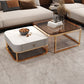 Quadratischer Couchtisch mit Glasplatte, zusammensetzbarer Couchtisch für das Wohnzimmer