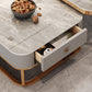 Quadratischer Couchtisch mit Glasplatte, zusammensetzbarer Couchtisch für das Wohnzimmer