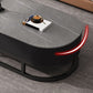 Slate Coffee Table Oval Nesting Coffee Table Set with Metal Legs