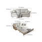 Scandinave White Futon and Mattress Arms Futon Sleeper Sanga avec rangement