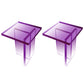 15" Wide Glam Corner Table Acrylic Square Accent Side Table for Living Room Purple 2 Clearhalo 'Coffee & Accent Tables' 'End & Side Tables' 'end_side_tables' 'furn' 'furn_end_side_tables' 'Furniture' 'Living Room Furniture' 7345056
