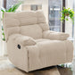 Contemporary Standard Recliner with Tufted Back in Microsuede/Chenille Beige Clearhalo 'Chairs & Seating' 'furn' 'furn_recliners' 'Furniture' 'Living Room Furniture' 'Recliners' 7345105