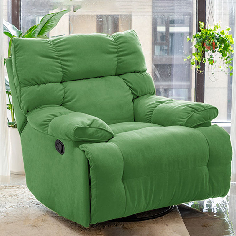 Contemporary Standard Recliner with Tufted Back in Microsuede/Chenille Green Clearhalo 'Chairs & Seating' 'furn' 'furn_recliners' 'Furniture' 'Living Room Furniture' 'Recliners' 7345111