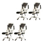 Removable Arms Chair Tilt Mechanism No Distressing Ergonomic Desk Chair with Wheels White-Black 4 Piece Set Without Headrest Clearhalo 'furn' 'furn_office_chair' 'Furniture' 'Office Chairs' 'Office Furniture' 'office_chair' 7345211