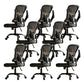 Removable Arms Chair Tilt Mechanism No Distressing Ergonomic Desk Chair with Wheels Black 8 Piece Set Without Headrest Clearhalo 'furn' 'furn_office_chair' 'Furniture' 'Office Chairs' 'Office Furniture' 'office_chair' 7345232