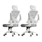 Removable Arms Chair Tilt Mechanism No Distressing Ergonomic Desk Chair with Wheels White-Gray 2 Piece Set With Headrest Clearhalo 'furn' 'furn_office_chair' 'Furniture' 'Office Chairs' 'Office Furniture' 'office_chair' 7345244