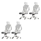 Removable Arms Chair Tilt Mechanism No Distressing Ergonomic Desk Chair with Wheels White-Gray 4 Piece Set With Headrest Clearhalo 'furn' 'furn_office_chair' 'Furniture' 'Office Chairs' 'Office Furniture' 'office_chair' 7345245
