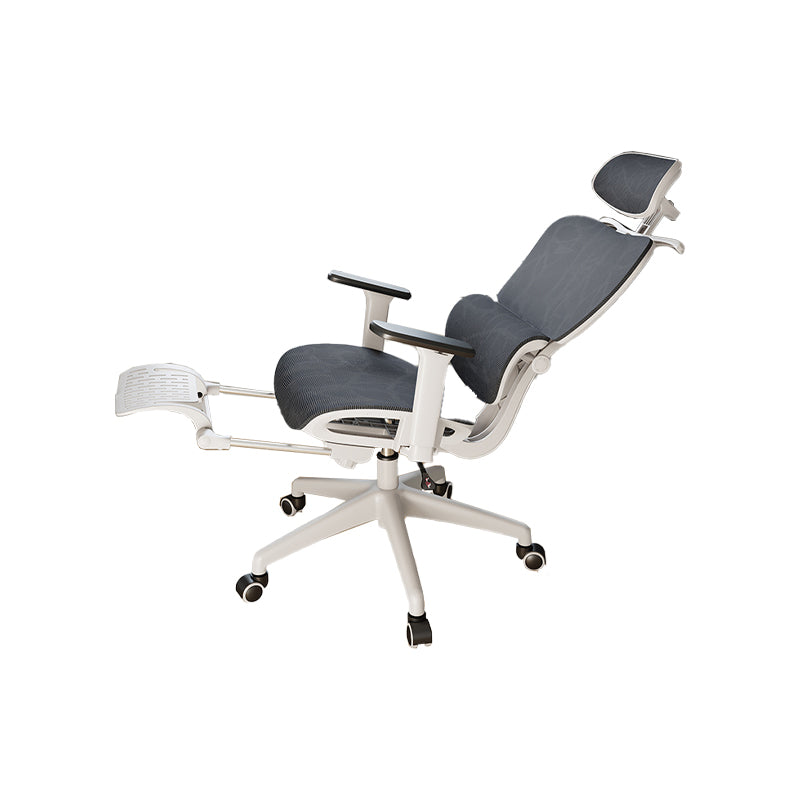 Mesh Ergonomic Adjustable Arms Office Chair High Back Home Task Chair Black White 1 Piece With Footrest Clearhalo 'furn' 'furn_office_chair' 'Furniture' 'Office Chairs' 'Office Furniture' 'office_chair' 7345251