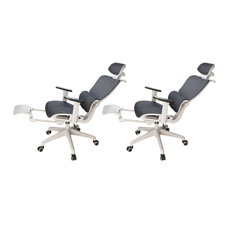 Mesh Ergonomic Adjustable Arms Office Chair High Back Home Task Chair Black White 2 Piece Set With Footrest Clearhalo 'furn' 'furn_office_chair' 'Furniture' 'Office Chairs' 'Office Furniture' 'office_chair' 7345252