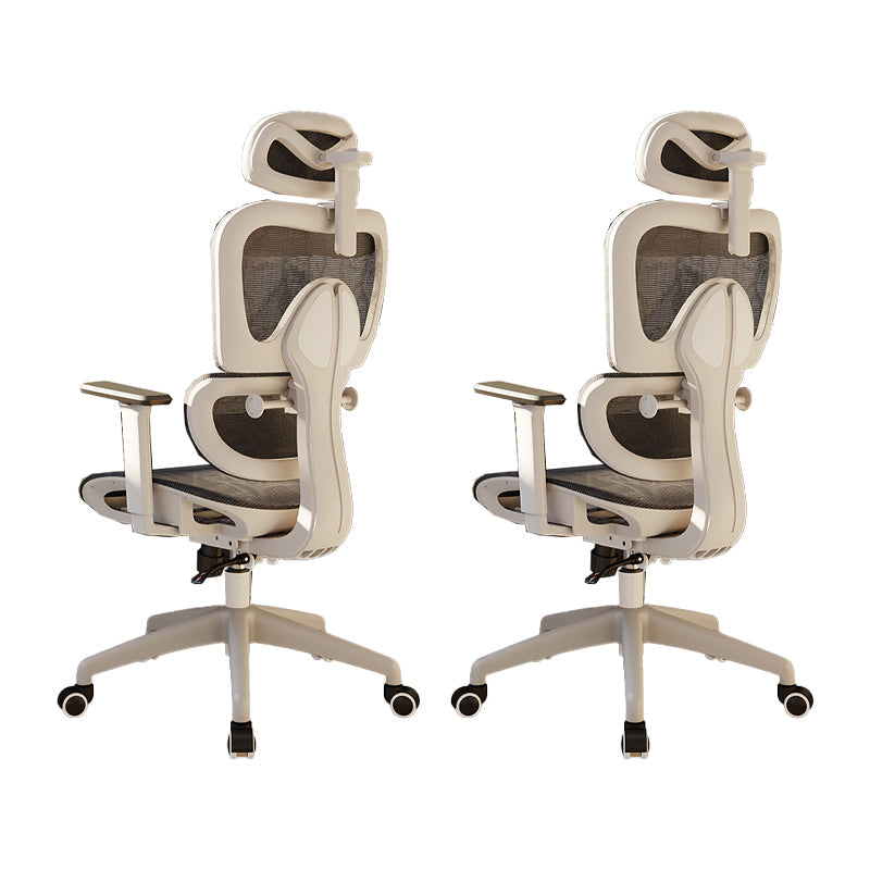 Mesh Ergonomic Adjustable Arms Office Chair High Back Home Task Chair Black White 2 Piece Set Without Footrest Clearhalo 'furn' 'furn_office_chair' 'Furniture' 'Office Chairs' 'Office Furniture' 'office_chair' 7345270
