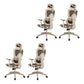 Mesh Ergonomic Adjustable Arms Office Chair High Back Home Task Chair Black White 4 Piece Set Without Footrest Clearhalo 'furn' 'furn_office_chair' 'Furniture' 'Office Chairs' 'Office Furniture' 'office_chair' 7345271