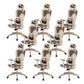 Mesh Ergonomic Adjustable Arms Office Chair High Back Home Task Chair Black White 8 Piece Set Without Footrest Clearhalo 'furn' 'furn_office_chair' 'Furniture' 'Office Chairs' 'Office Furniture' 'office_chair' 7345273