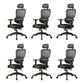 Mesh Ergonomic Adjustable Arms Office Chair High Back Home Task Chair Matte Black 6 Piece Set Without Footrest Clearhalo 'furn' 'furn_office_chair' 'Furniture' 'Office Chairs' 'Office Furniture' 'office_chair' 7345282