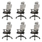 Mesh Ergonomic Adjustable Arms Office Chair High Back Home Task Chair Black-Gray 6 Piece Set Without Footrest Clearhalo 'furn' 'furn_office_chair' 'Furniture' 'Office Chairs' 'Office Furniture' 'office_chair' 7345287