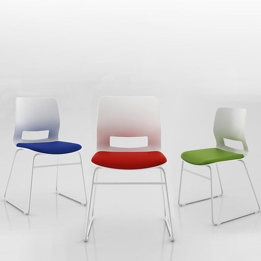 Sedia a back office contemporanea sedia a cornice bianca