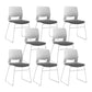 Contemporary Mid Back Office Chair White Frame Conference Chair
