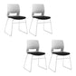 Contemporary Mid Back Office Chair White Frame Conference Chair