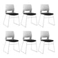 Contemporary Mid Back Office Chair White Frame Conference Chair
