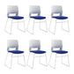 Contemporary Mid Back Office Chair White Frame Conference Chair