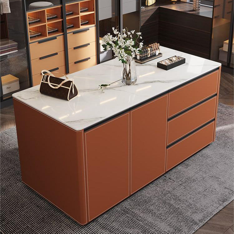 Eetkamer keuken eiland keuken eiland moderne metalen prep tafel met lade