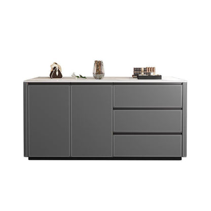 Eetkamer keuken eiland keuken eiland moderne metalen prep tafel met lade