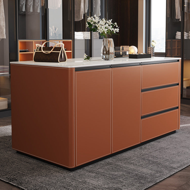 Eetkamer keuken eiland keuken eiland moderne metalen prep tafel met lade