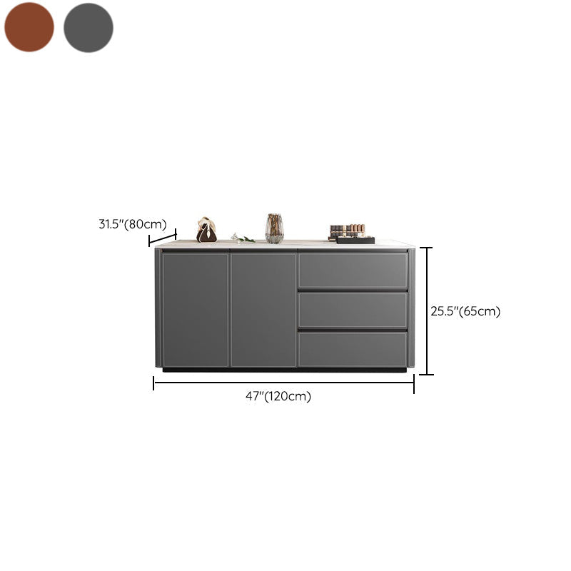 Eetkamer keuken eiland keuken eiland moderne metalen prep tafel met lade