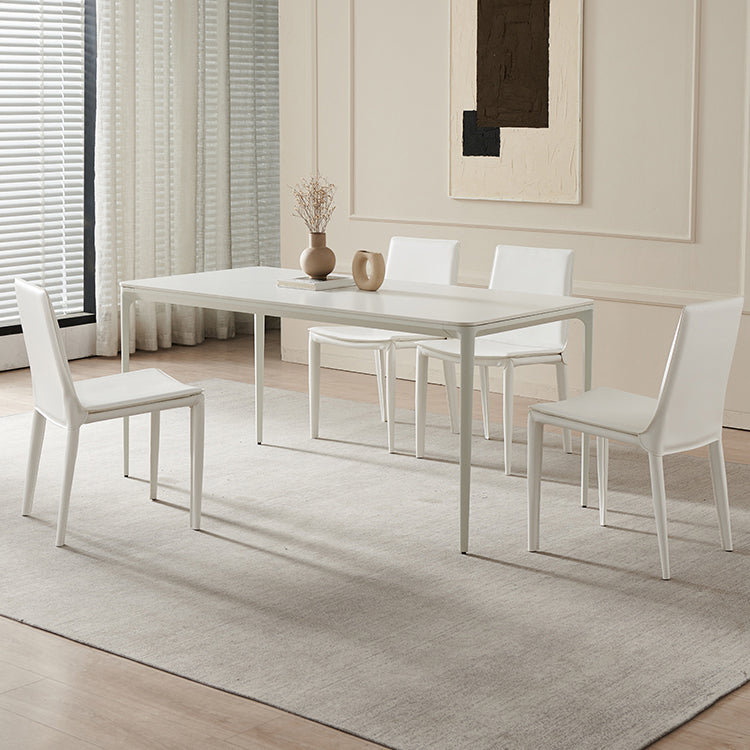 Glam 1/2/5 pezzi mobili da pranzo in pietra sinterizzata in bianco