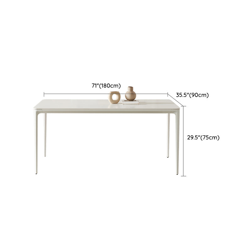 Glam 1/2/5 pezzi mobili da pranzo in pietra sinterizzata in bianco