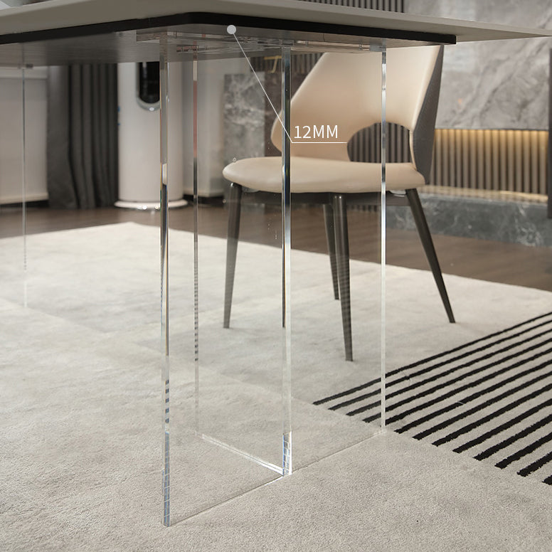 Set da tavolo da pranzo glam 1/2/5/7 pezzi con mobili da cucina a base acrilica