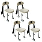 Stainless Steel Frame Armless Dining Chair Upholstered Side Chair for Home 4 Piece Set Clearhalo 'Dining Chairs' 'Dining Tables & Seating' 'dining_chair' 'furn' 'furn_dining_chair' 'Furniture' 'Kitchen & Dining Furniture' 7346266