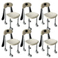 Stainless Steel Frame Armless Dining Chair Upholstered Side Chair for Home 6 Piece Set Clearhalo 'Dining Chairs' 'Dining Tables & Seating' 'dining_chair' 'furn' 'furn_dining_chair' 'Furniture' 'Kitchen & Dining Furniture' 7346268