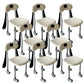 Stainless Steel Frame Armless Dining Chair Upholstered Side Chair for Home 8 Piece Set Clearhalo 'Dining Chairs' 'Dining Tables & Seating' 'dining_chair' 'furn' 'furn_dining_chair' 'Furniture' 'Kitchen & Dining Furniture' 7346270