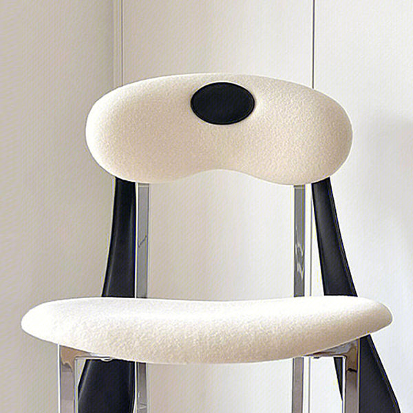 Stainless Steel Frame Armless Dining Chair Upholstered Side Chair for Home Clearhalo 'Dining Chairs' 'Dining Tables & Seating' 'dining_chair' 'furn' 'furn_dining_chair' 'Furniture' 'Kitchen & Dining Furniture' 7346273