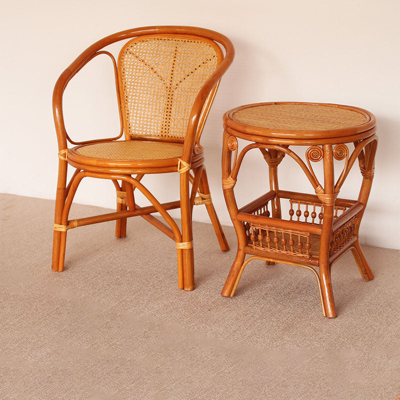 Traditionele keuken eetstoelen riet achterstoelen voor de eetkamer